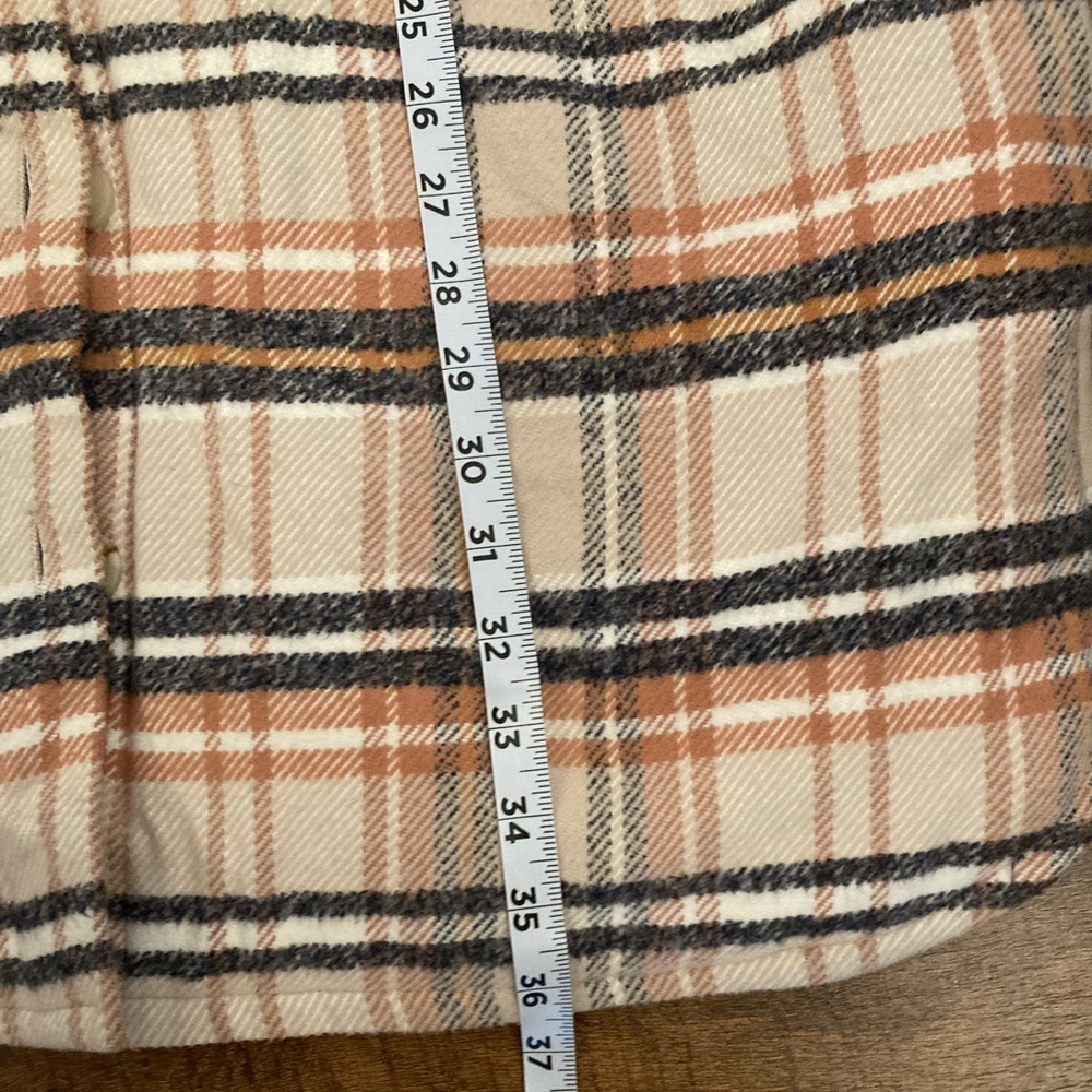 Universal Thread Long Plaid Button Down Jacket Co… - image 8